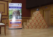 Under Safe Roads Safe Lives CSR initiative 3,000 free helmets were distributed
